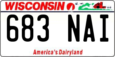 WI license plate 683NAI