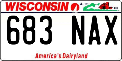 WI license plate 683NAX