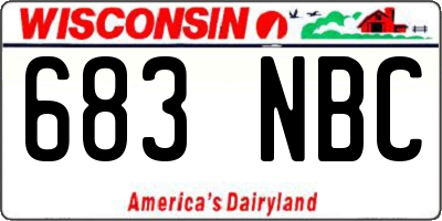 WI license plate 683NBC