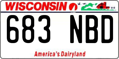 WI license plate 683NBD