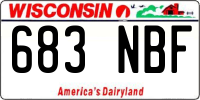 WI license plate 683NBF