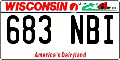 WI license plate 683NBI