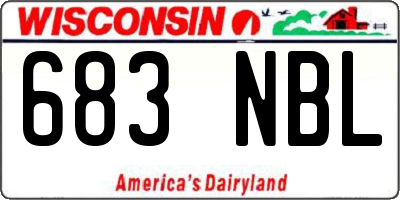 WI license plate 683NBL