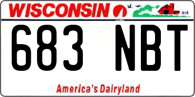 WI license plate 683NBT