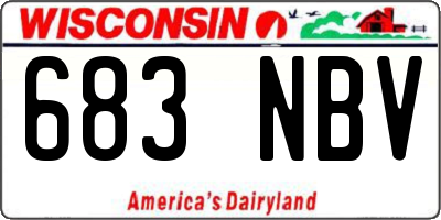 WI license plate 683NBV