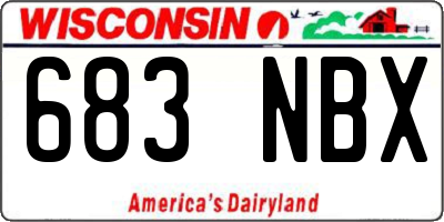 WI license plate 683NBX