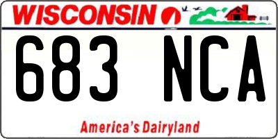 WI license plate 683NCA