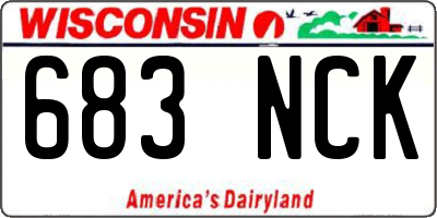 WI license plate 683NCK