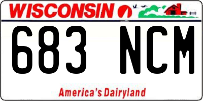 WI license plate 683NCM
