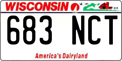 WI license plate 683NCT