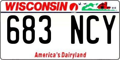 WI license plate 683NCY