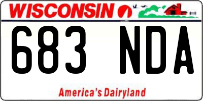 WI license plate 683NDA
