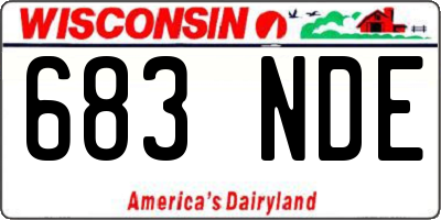 WI license plate 683NDE