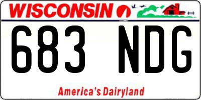 WI license plate 683NDG