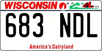 WI license plate 683NDL