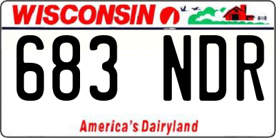 WI license plate 683NDR