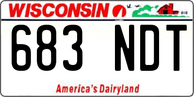 WI license plate 683NDT