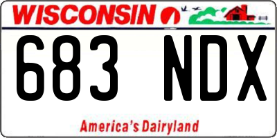 WI license plate 683NDX