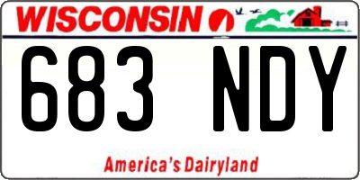 WI license plate 683NDY