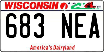 WI license plate 683NEA
