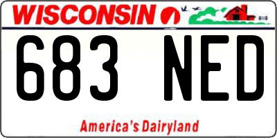 WI license plate 683NED