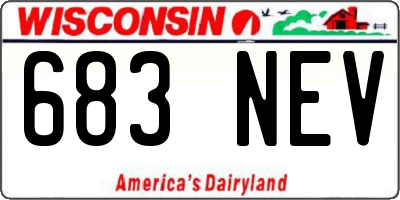 WI license plate 683NEV