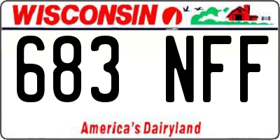 WI license plate 683NFF