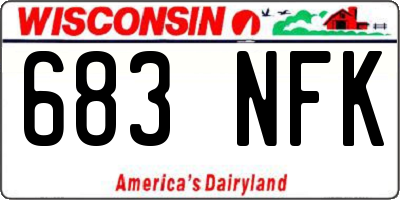 WI license plate 683NFK
