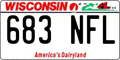 WI license plate 683NFL