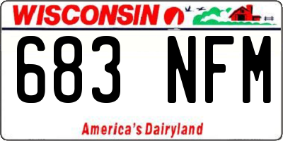 WI license plate 683NFM