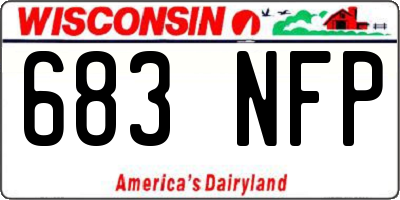 WI license plate 683NFP