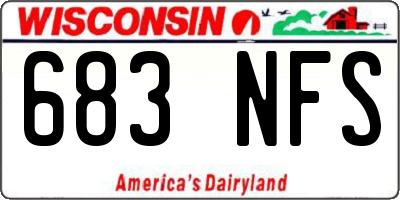 WI license plate 683NFS