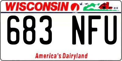 WI license plate 683NFU
