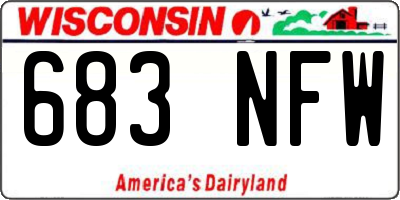 WI license plate 683NFW