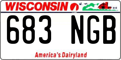 WI license plate 683NGB