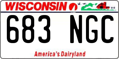 WI license plate 683NGC
