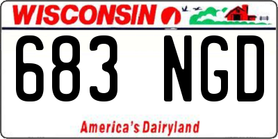 WI license plate 683NGD