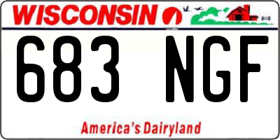 WI license plate 683NGF