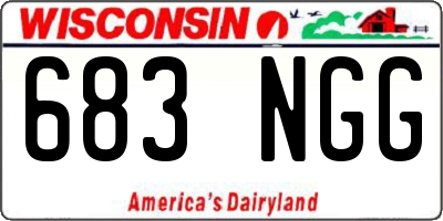 WI license plate 683NGG