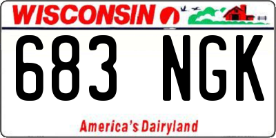 WI license plate 683NGK