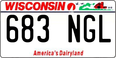 WI license plate 683NGL