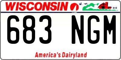 WI license plate 683NGM