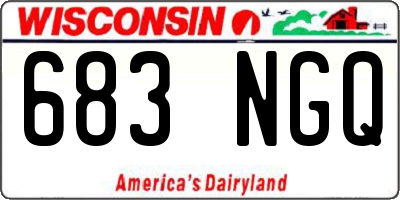 WI license plate 683NGQ