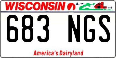 WI license plate 683NGS