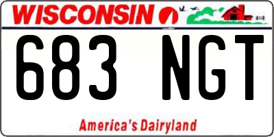WI license plate 683NGT