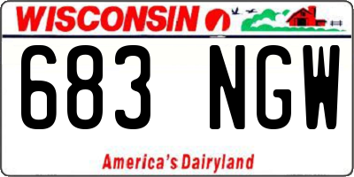 WI license plate 683NGW