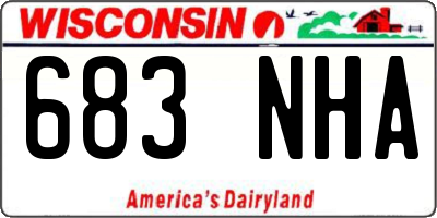 WI license plate 683NHA