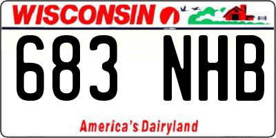 WI license plate 683NHB