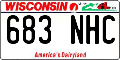 WI license plate 683NHC