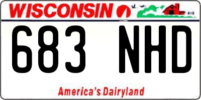 WI license plate 683NHD